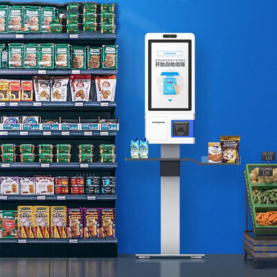 24 inch Capacitief Touchscreen Kiosk met 10 Punten voor Zelfbediening, Vloerstaand voor Onbemande Winkels
