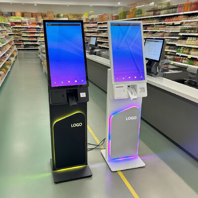 27/32 Inch Vloerstaande Touchscreen Zelfbedieningskiosk met 1920x1080 Resolutie voor Zelfbestelling en Interactief Gebruik
