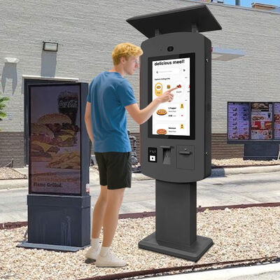 Waterproof High-Brightness 24/7 Operation Self Service Kiosk for Outdoor Payment and Ordering