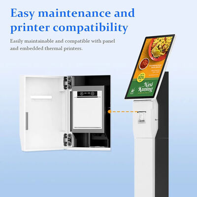 21.5" Touch Screen Self Ordering Kiosk met 10-punts capacitive touch en 1920x1080 resolutie voor fastfoodrestaurants