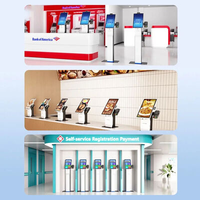 21.5" Touch Screen Self Ordering Kiosk met 10-punts capacitive touch en 1920x1080 resolutie voor fastfoodrestaurants