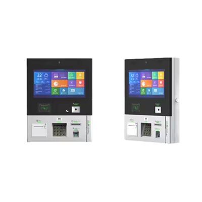 Muurgesteunde hotelkiosk met 1920x1080 resolutie touchscreen en thermische printer voor zelf-inchecken