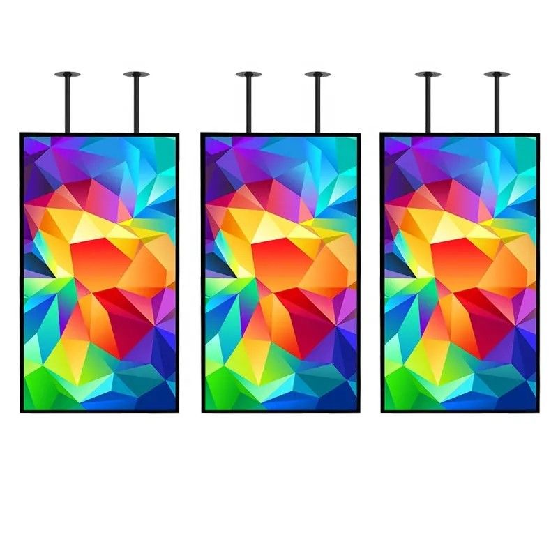 75 Inch Hoge Helderheid LCD Display 3000nits Zonlicht Leesbaar Dubbel Scherm Digitale Signage voor Raamreclame