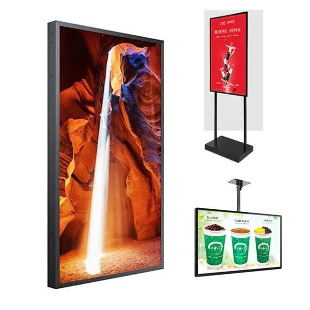55 inch 16:9 Hoge helderheid Advertentie Display Videospeler LCD-scherm met 2000cd/m2 Helderheid voor winkelvenster