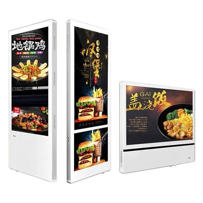 21.5 inch + 11.6 inch Lift Reclame Display met 1920*1080 resolutie Aluminium legering en 178° kijkhoek