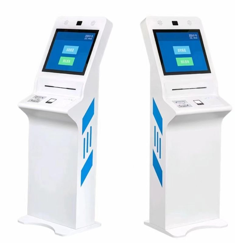 24 inch interactieve kiosk met ontvangstprinter en ID-kaartlezer voor selfservice-toepassingen