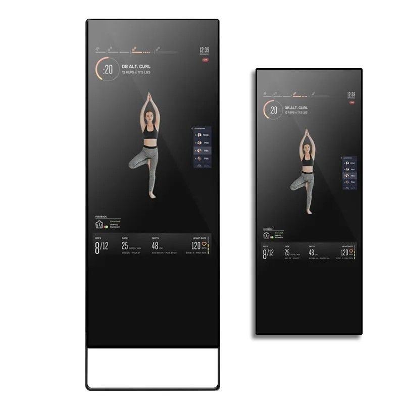 43 inch slimme fitness spiegel met Android 7.1 RK3288 en aangepaste helderheid LCD advertentie display