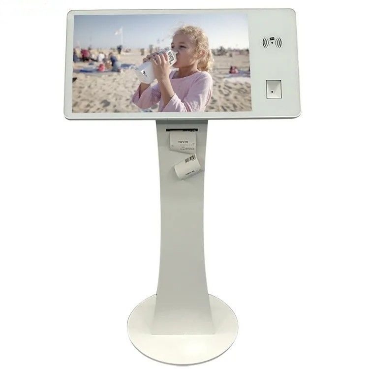 22 inch capacitieve aanraakscherm zelfbedieningskiosk met QR-code scanner en aanpasbare opties