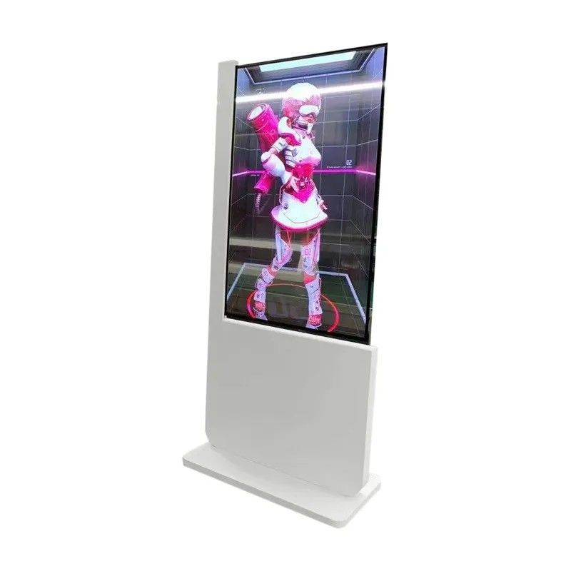 55 Inch Transparante LCD Vitrine met 1920 x 1080 Resolutie en Vloerstandaard OLED Display