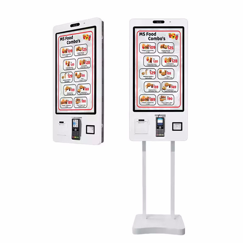 Kiosk voor zelfbestellen op de muur of tafel met ingebouwde 1D/2D-scanner en 22/24/32 inch LCD-scherm