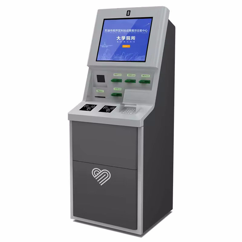 21.5/24/27/32 Inch Schermgrootte Self Check In Kiosk met aanpasbare taalondersteuning en kaartverdeler Windows 10
