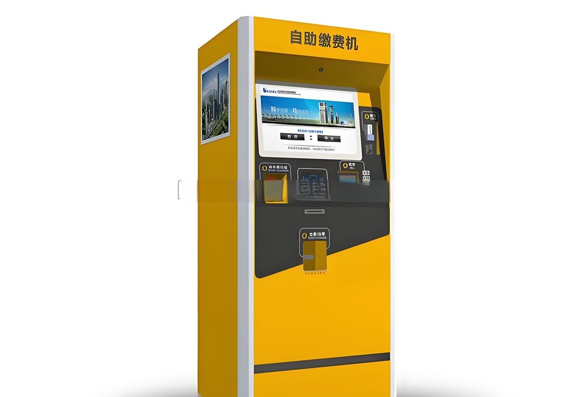 15-inch zelfbedieningsparkeerkiosk met touchscreen, met weinig onderhoud en compatibiliteit voor diverse besturingssystemen