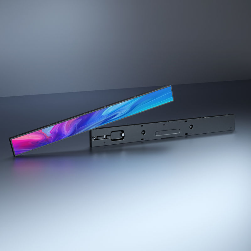 LCD-reclamescherm met 350cd/m2 helderheid, 110-240V voeding en uitrekbaar scherm voor commerciële digitale signage