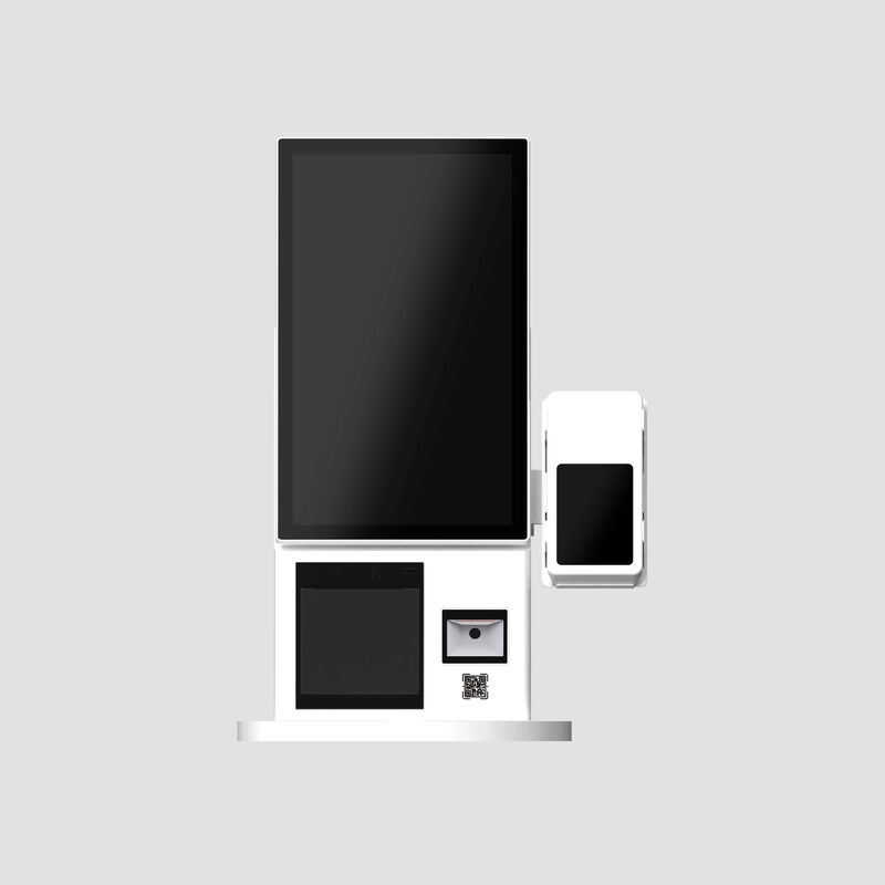 Compacte en lichtgewicht zelfbestelkiosk met NFC-betaling en 180° draaibaar scherm voor veelzijdig gebruik