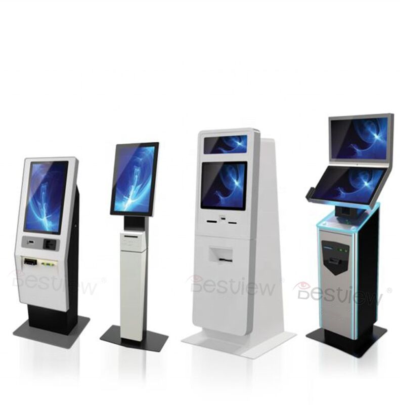 21,5-inch staande zelfbestelkiosk met 10-punts capacitief aanraakscherm en optionele thermische printer