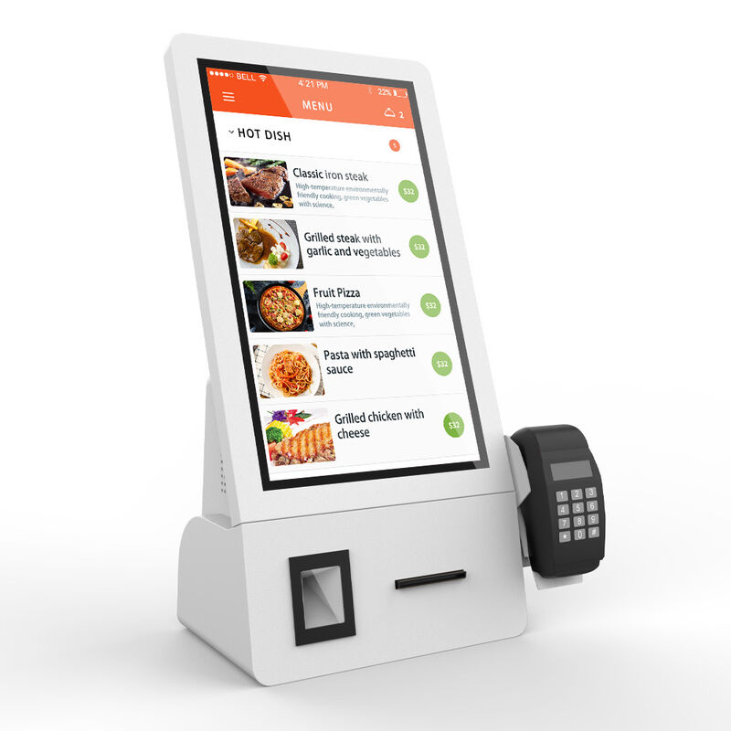 1920X1080 Resolutie Metalen behuizing Vloer Staande Touch Screen Zelfbediening Kiosk met Android OS