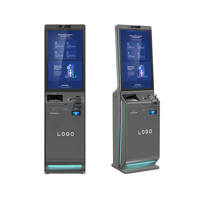 32 inch capacitieve touchscreen zelfbedieningskist met gezichtsherkenning en vloerstandend ontwerp voor hotelcheck-in